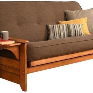 8" Full Size Spring Futon Mattress Replacement, Sleeper Sofa Bed Mattress, Linen Cocoa, Frame Not Included