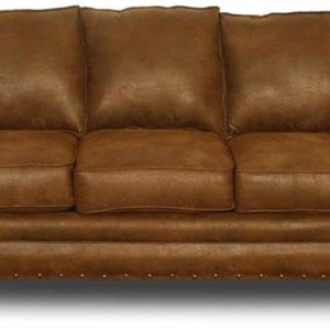 Traditional Microfiber Sedona Sofa in Brown