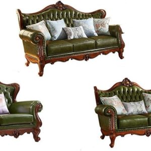 American Vintage Sofa European Solid Wood Sofa Combination Hotel
