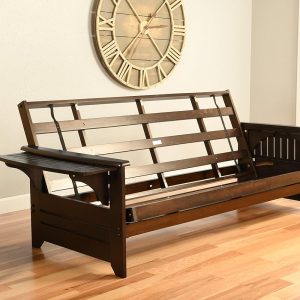 Phoenix Futon in Black Finish, Full,